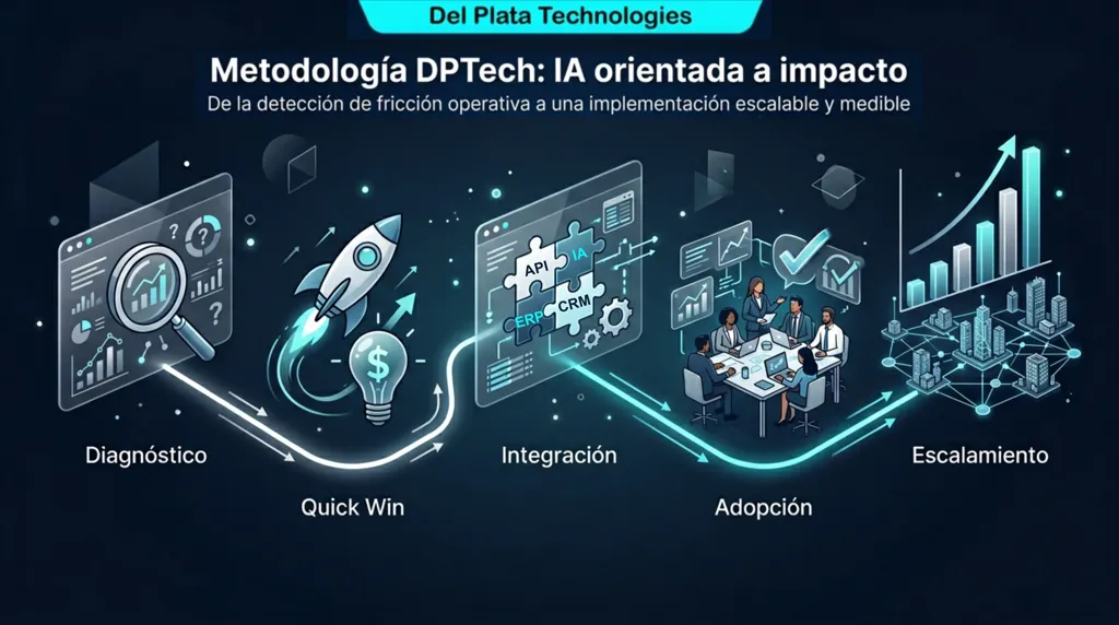 Metodología de diagnóstico DPTech para identificar oportunidades de IA en PyMEs